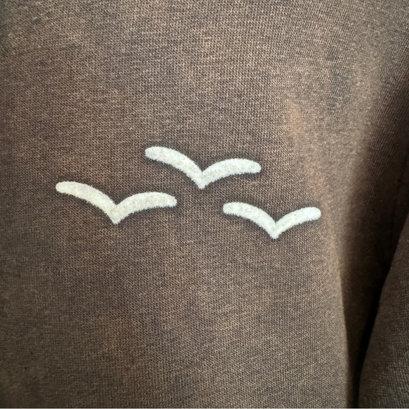 Lazypants Zip Up Hoodie Size M Dark Brown Acid Wash Y2K Skater Comfy Cozy Soft - Picture 6 of 11